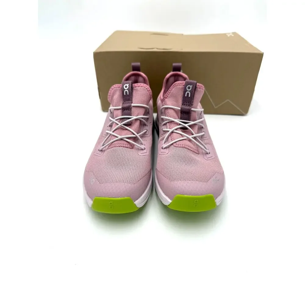 On Running Kid's Cloudleap Sneakers - Mauve/Kiwi - kid's size 2.5